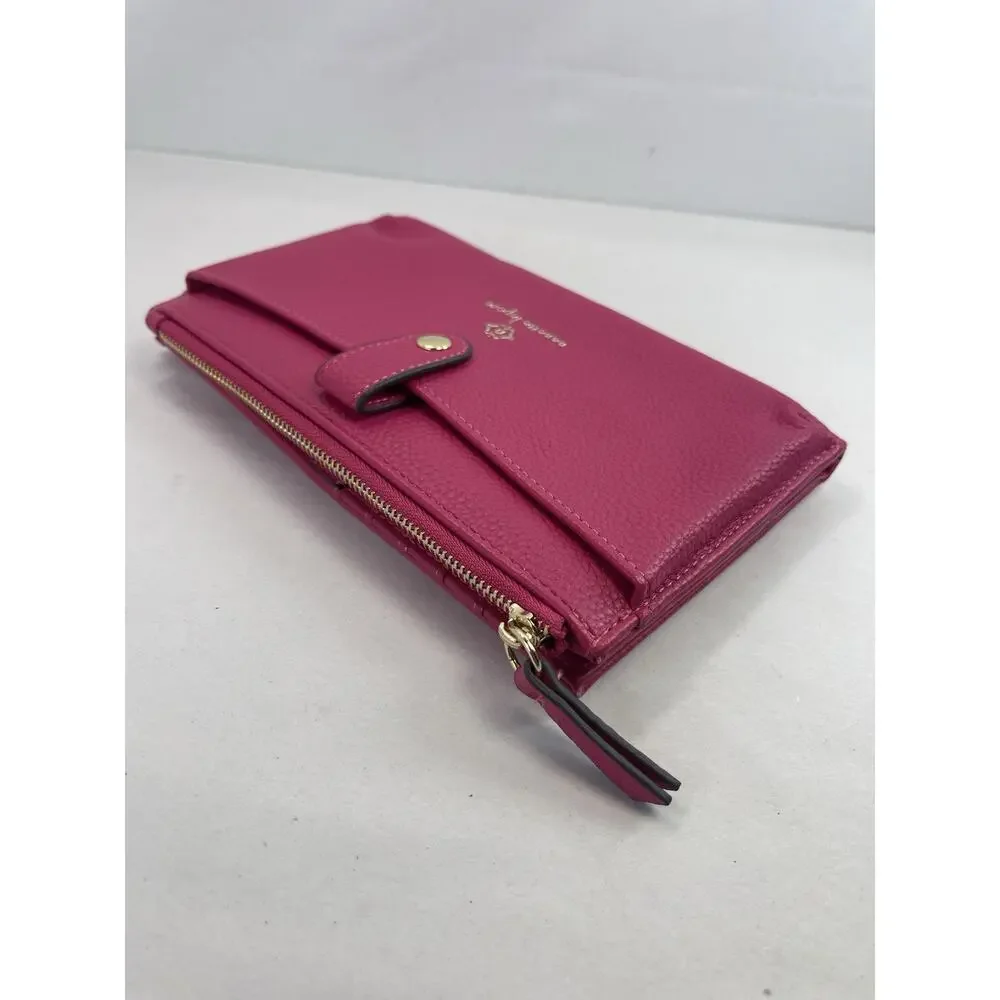 Nanette Lepore Women's Pebbled Faux-Leather Wristlet Wallet Clutch NWOT